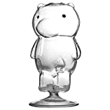 FANIUJU Copas de vino Cóctel Oso Cóctel Vaso de vidrio Cerveza transparente Vodka Brandy Glass Bar Personalidad Vino Copa de vino